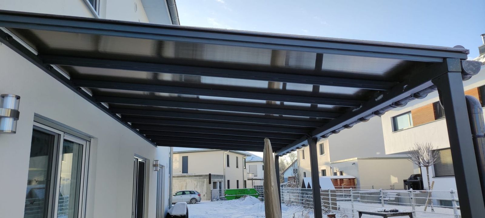 Terrassenüberdachung am Neubau